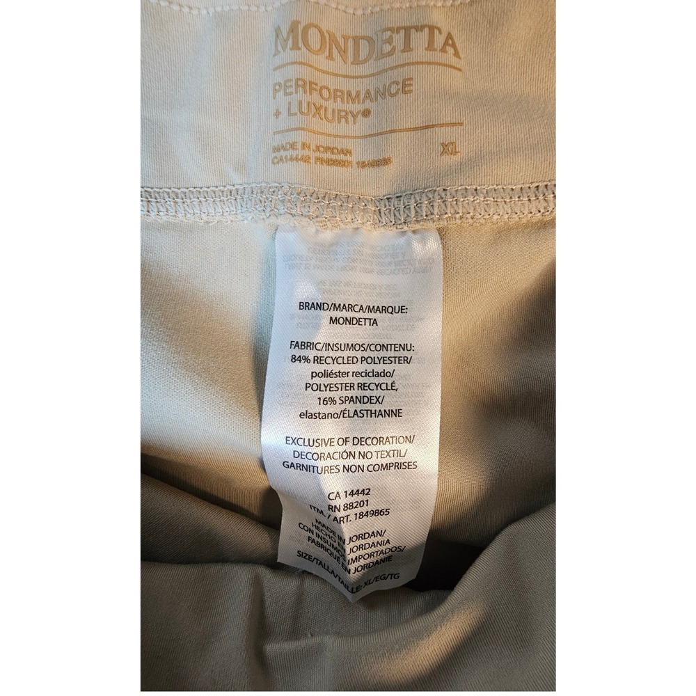 Mondetta Womens High Rise Capri Drawcord Pants stretchy tan XL 1849865 NEW - Picture 5 of 8